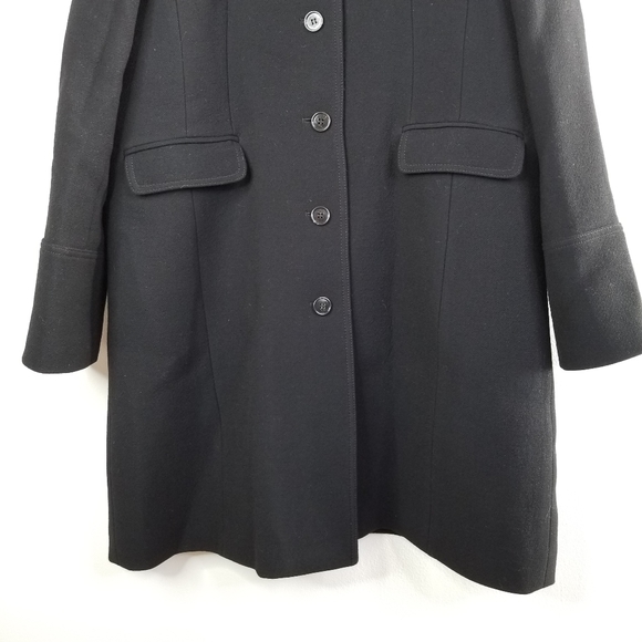 J Crew Wool Double Cloth Metro Coat 16 Black - Picture 3 of 7
